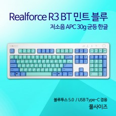 Realforce R3 BT 민트 블루 저소음 APC 30g 균등 한글 (풀사이즈)-R3HBK6_한정판